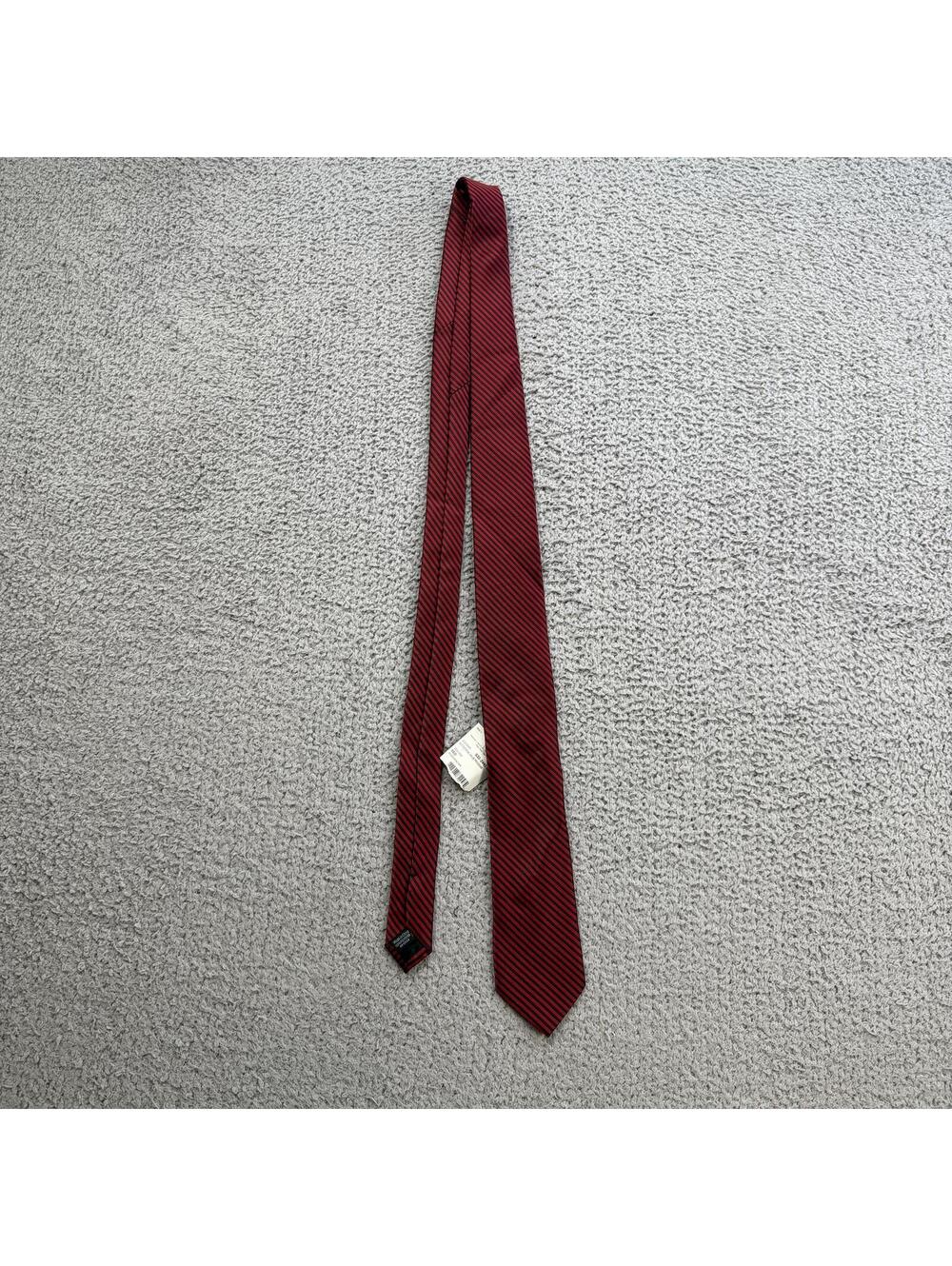 NWT Alara Red & Black Diagonal Stripe Skinny Tie Business Casual